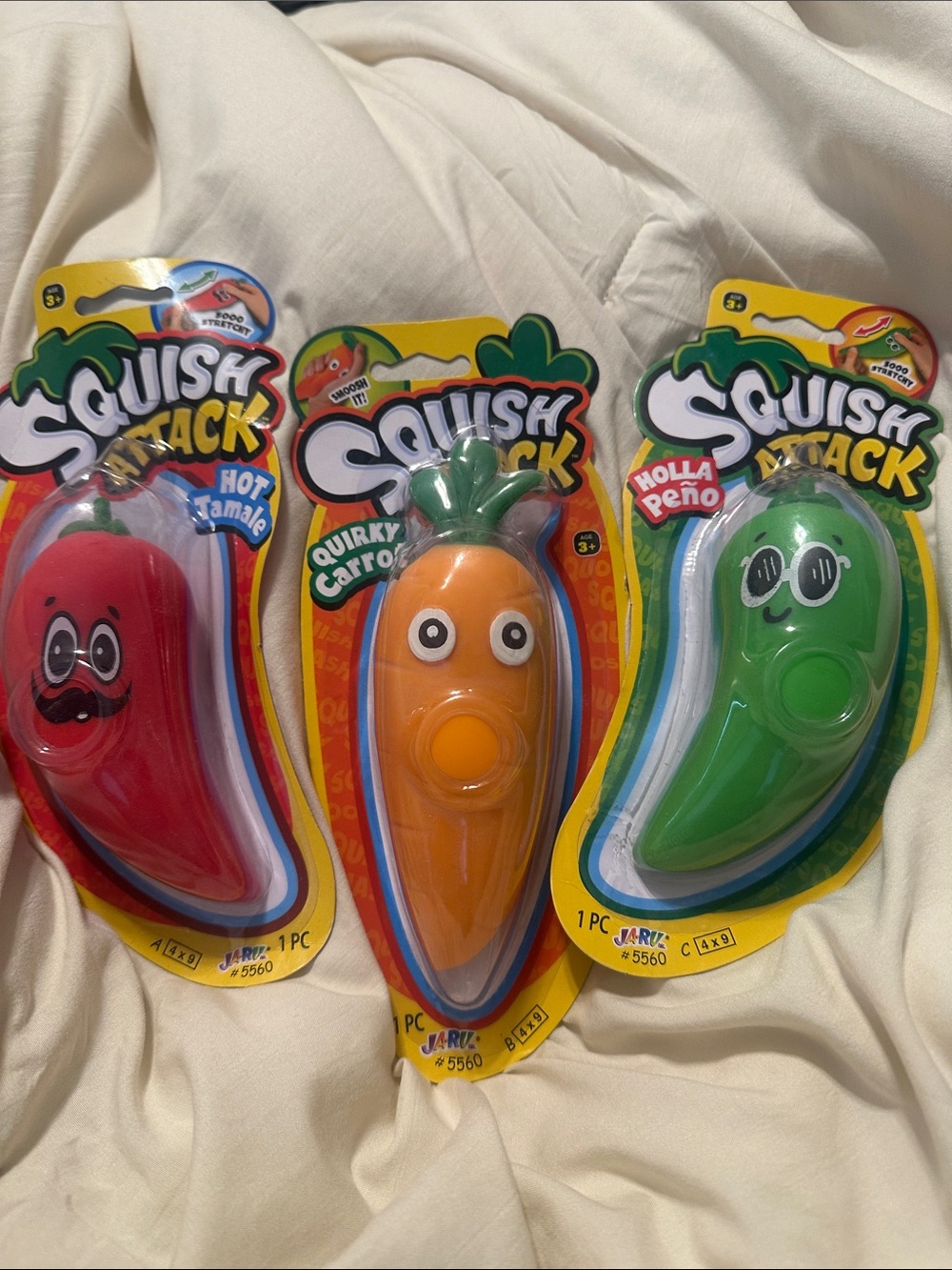 Viral Ja-Ru Kids Sensory Toy - Red, Orange & Green Vegetables